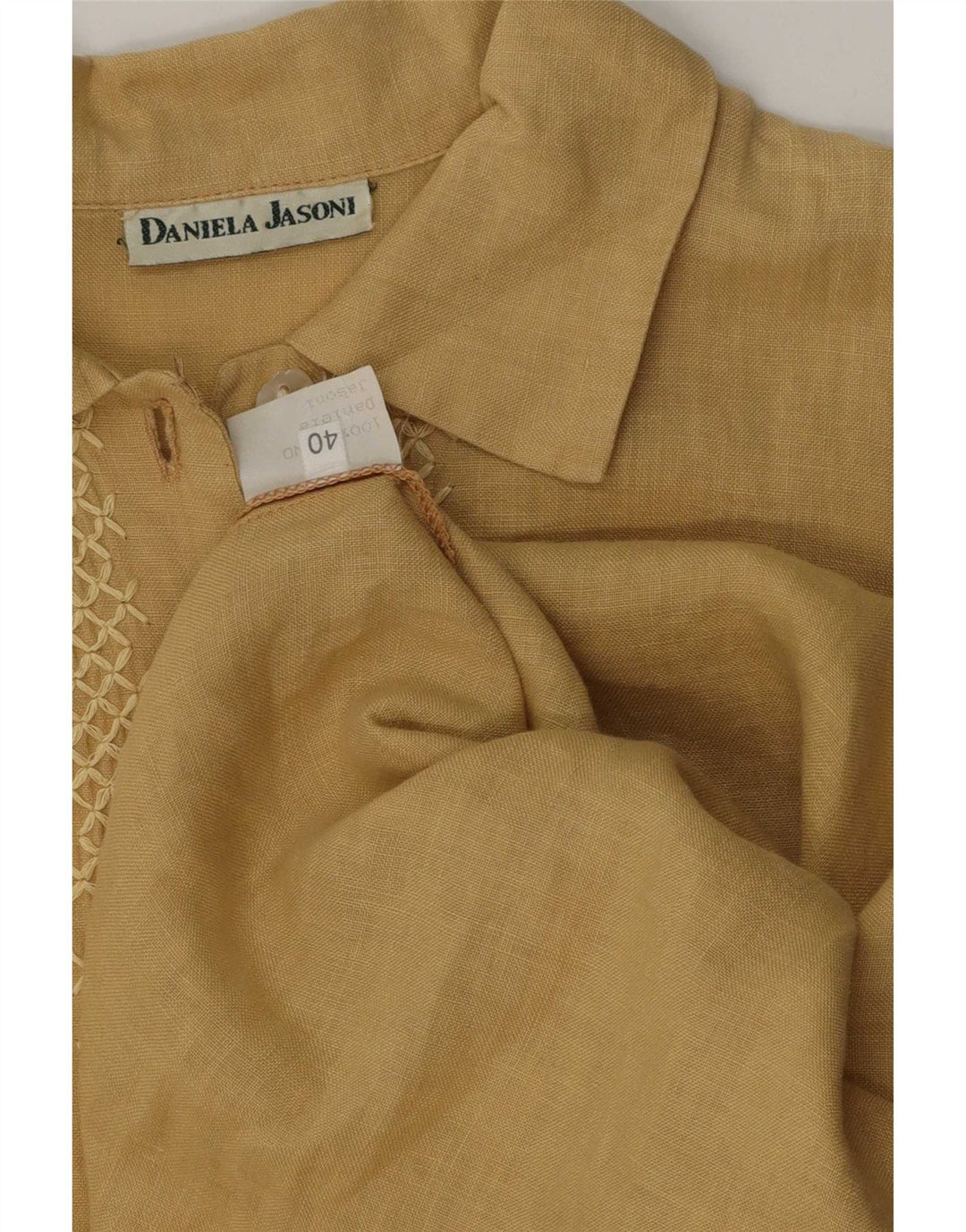 Daniela Jasoni Womens Maxi Dress IT 40 Small Beige Linen