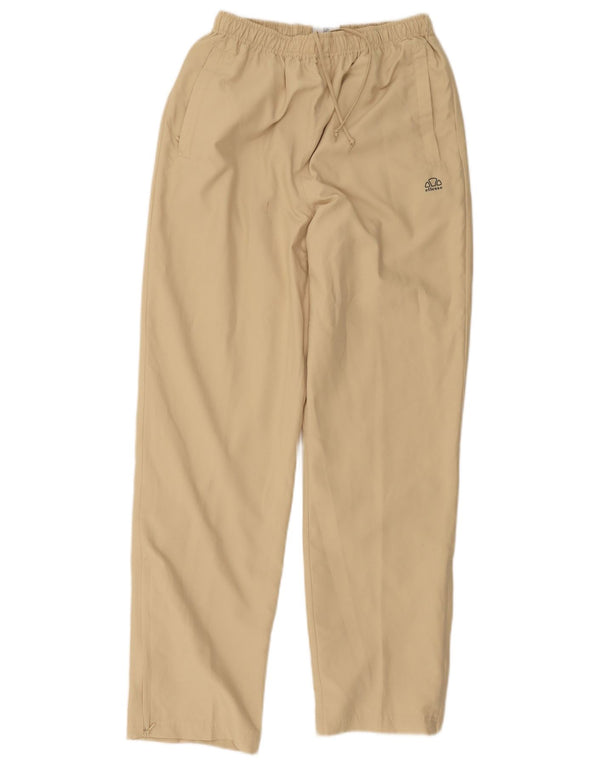 Ellesse ženske ravne chino hlače UK 12 srednje W24 L29 bež poliester