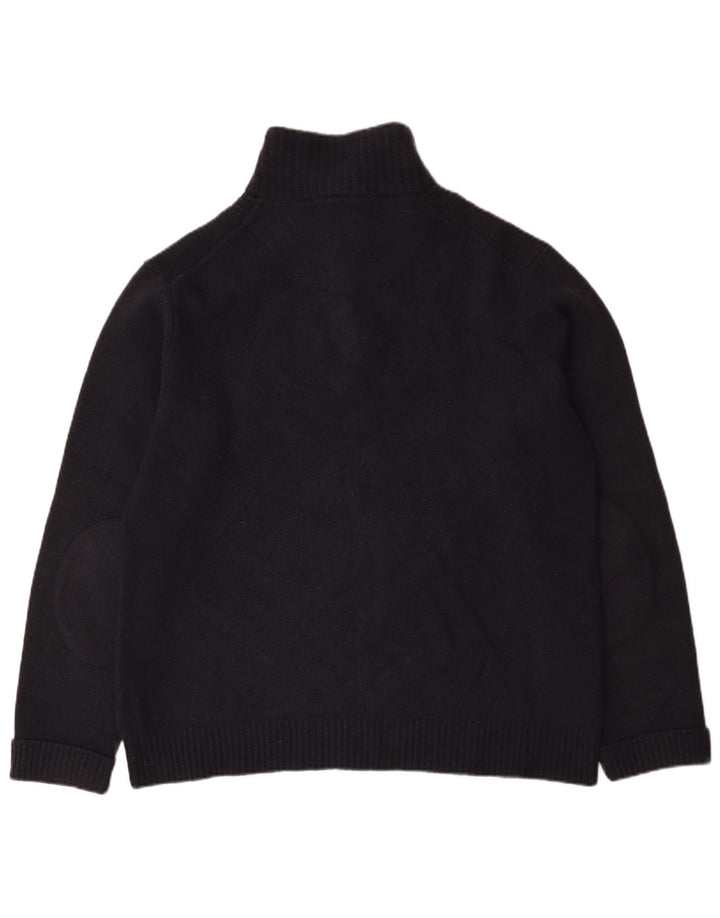 Timberland Mens Button Neck Jumper Sweater 2XL Navy Blue Lambswool