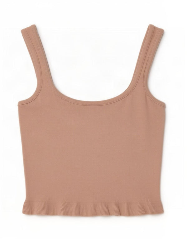 Zara Womens Crop Cami Top UK 8 Small Pink