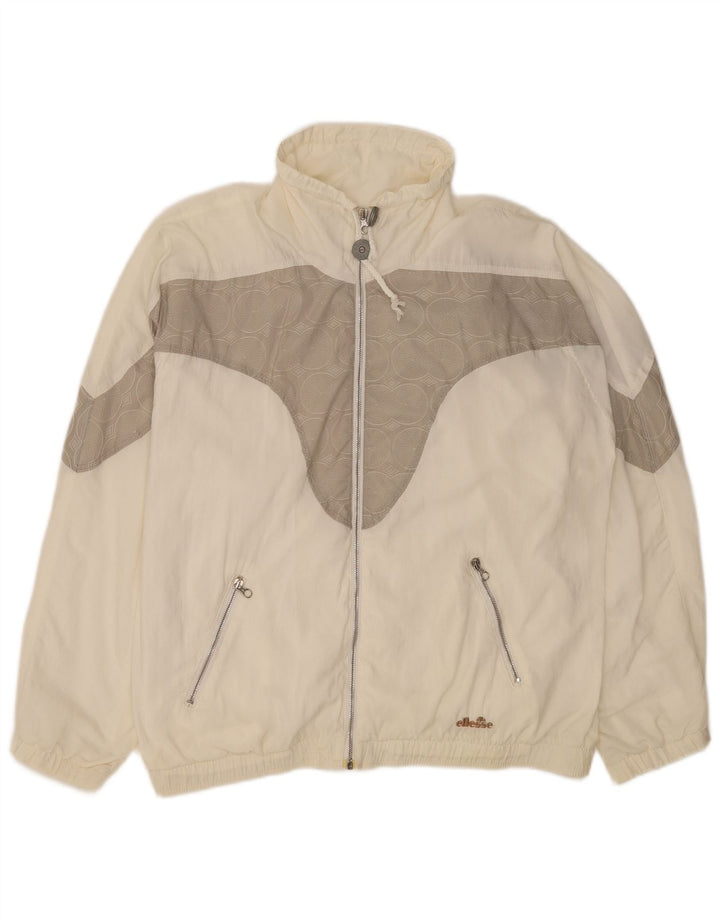 Ellesse Womens Tracksuit Top Jacket UK 18 XL White Colourblock