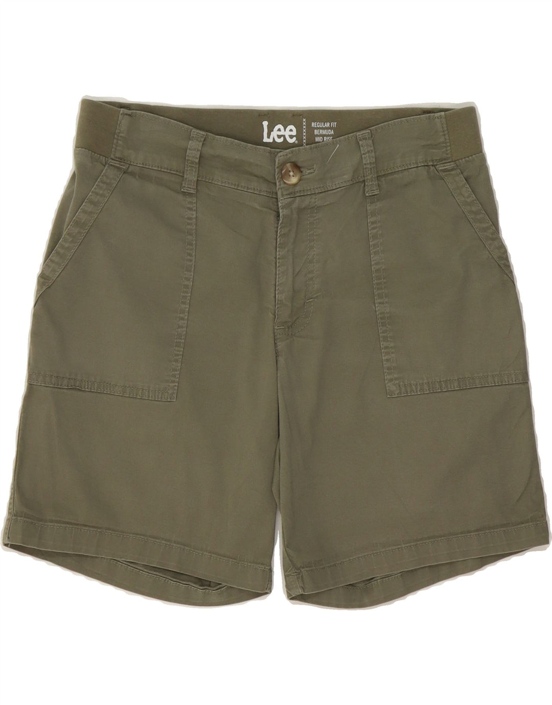 LEE Womens Bermuda Regular Fit Chino Shorts US 6 Medium W32  Green Vintage Lee and Second-Hand Lee from Messina Hembry 