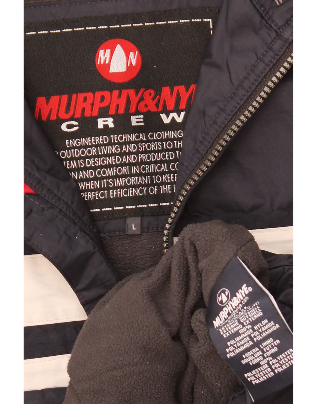 Murphy & Nye Herren-Windbreaker-Jacke, UK 40, Größe L, Marineblau, Farbblock