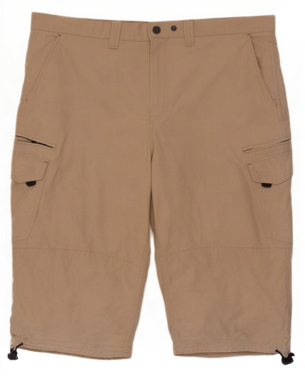 Bermuda cargo da uomo Marks & Spencer W40 XL in cotone beige