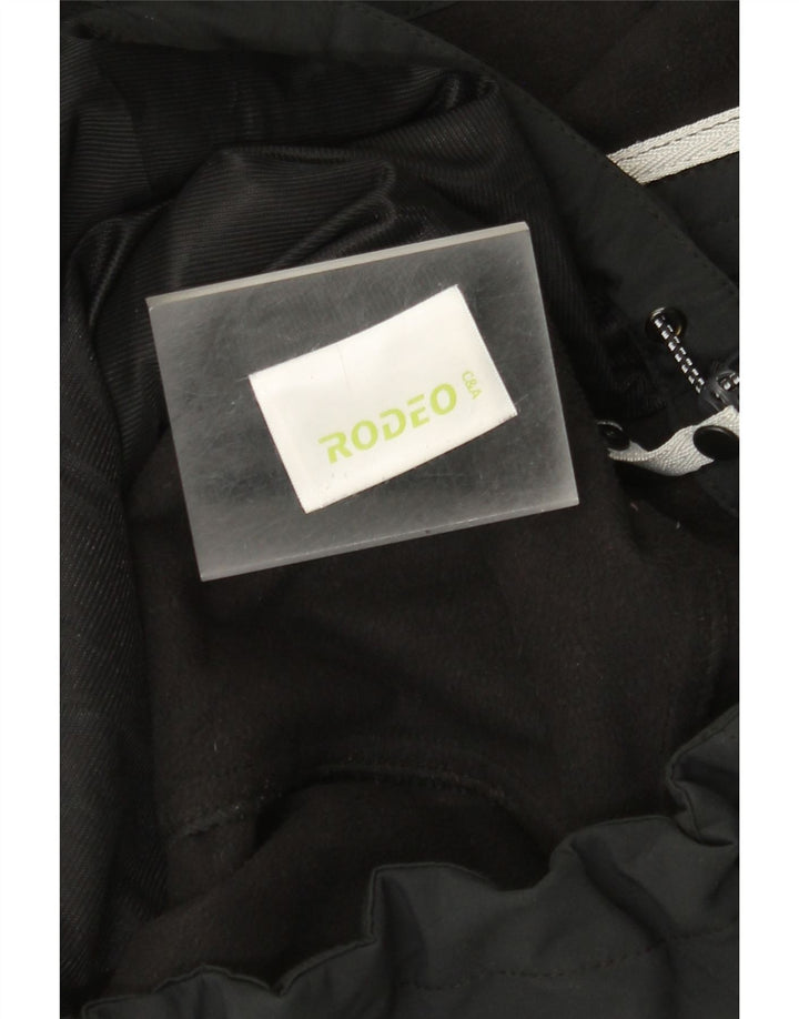 Rodeo Herren-Windbreakerjacke mit Kapuze, UK 42, XL, Schwarz, Polyester