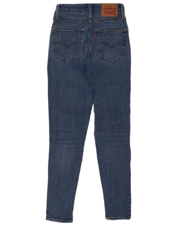 Levi's Dame 721 Skinny Jeans med høj talje W25 L28 Blå Bomuld