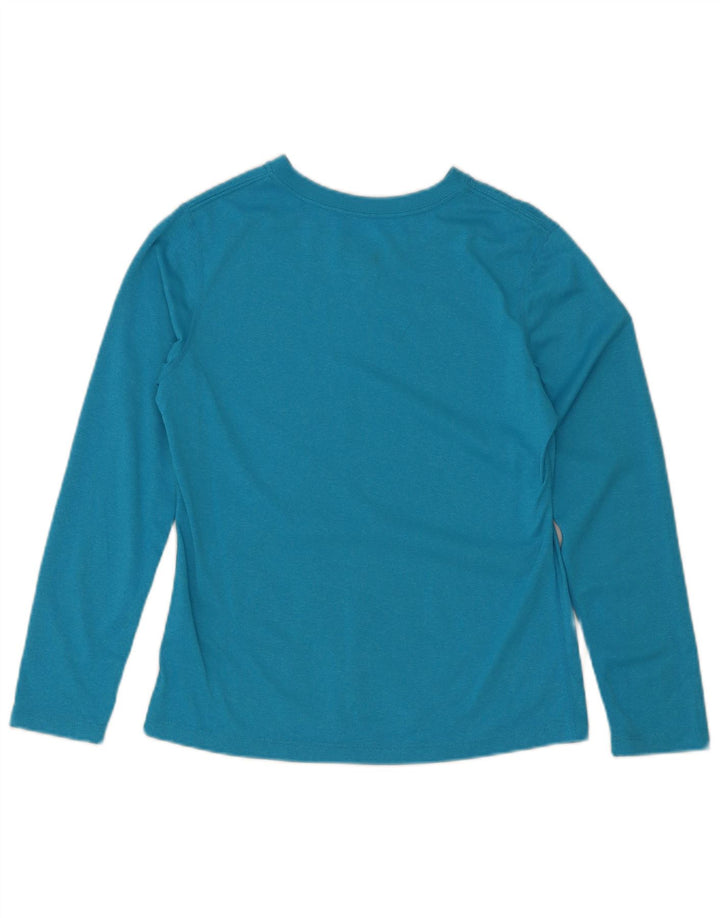Nike Girls Dri Fit Top Langærmet 11-12 År Stor Blå Polyester