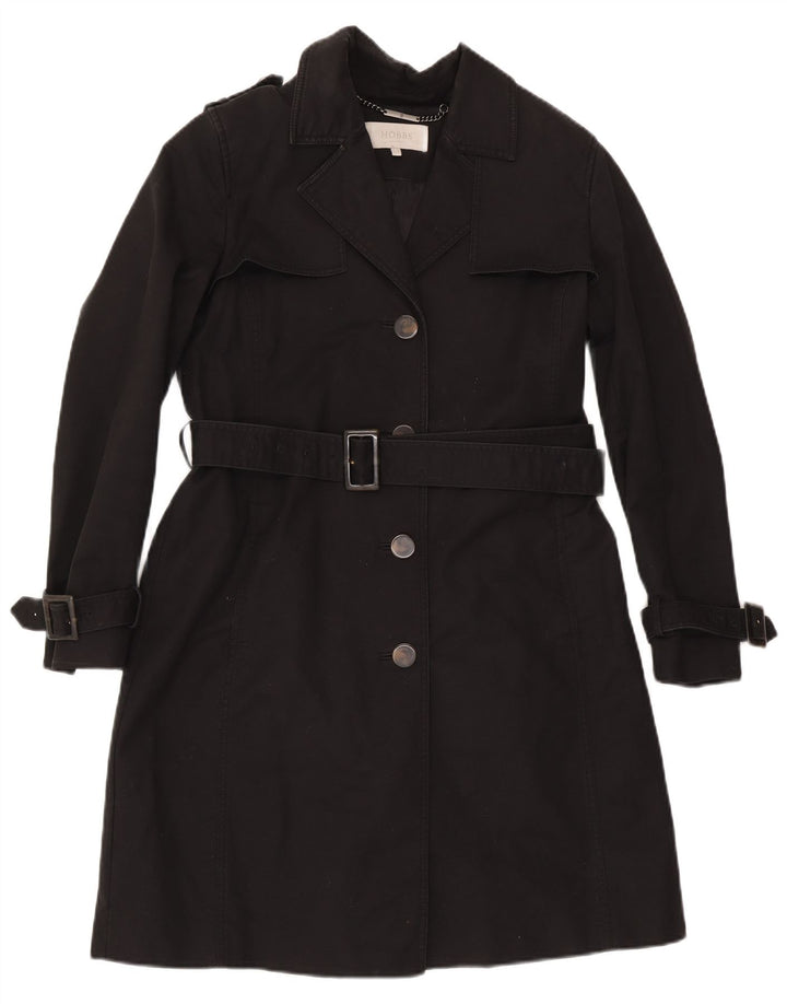 Hobbs Damen Trenchcoat UK 12 Mittelschwarze Baumwolle