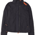 Superdry Womens The Windcheater Grafisk regnjakke UK 12 Medium Navy Blue