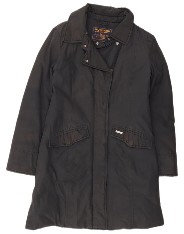 Woolrich Womens Polstret Frakke UK 10 Small Black Bomuld