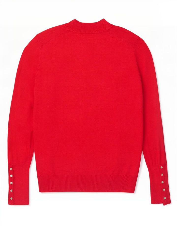 Zara Dame Turtle Neck Jumper Sweater UK 16 Large Red