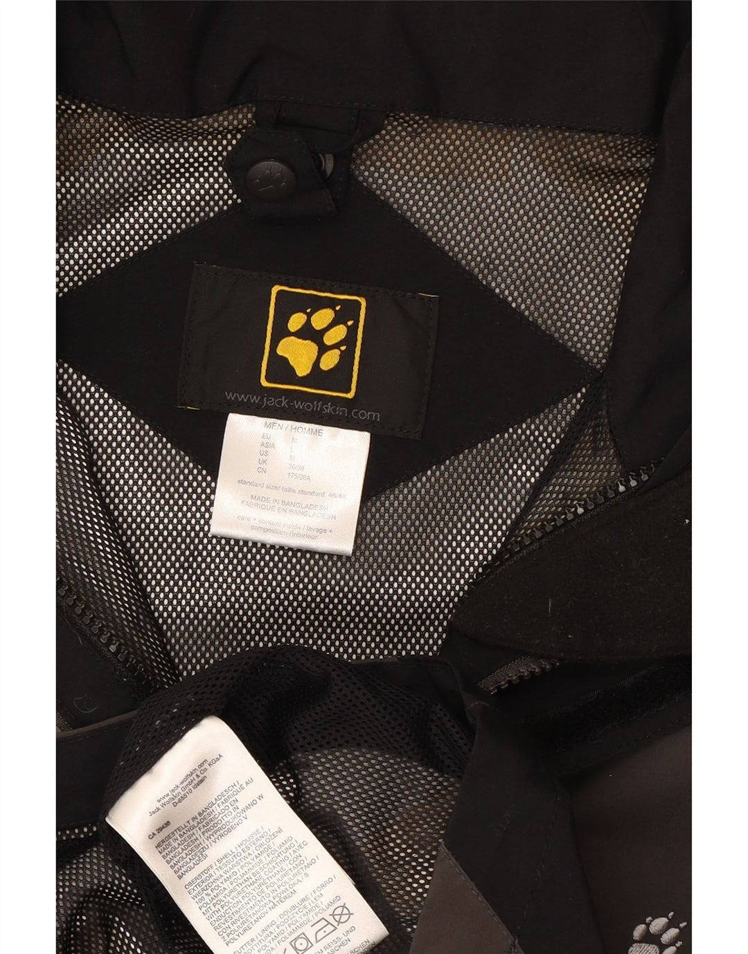 Jack Wolfskin Jachetă de ploaie pentru bărbați Marea Britanie 36/38 Maro mediu Poliamidă color bloc