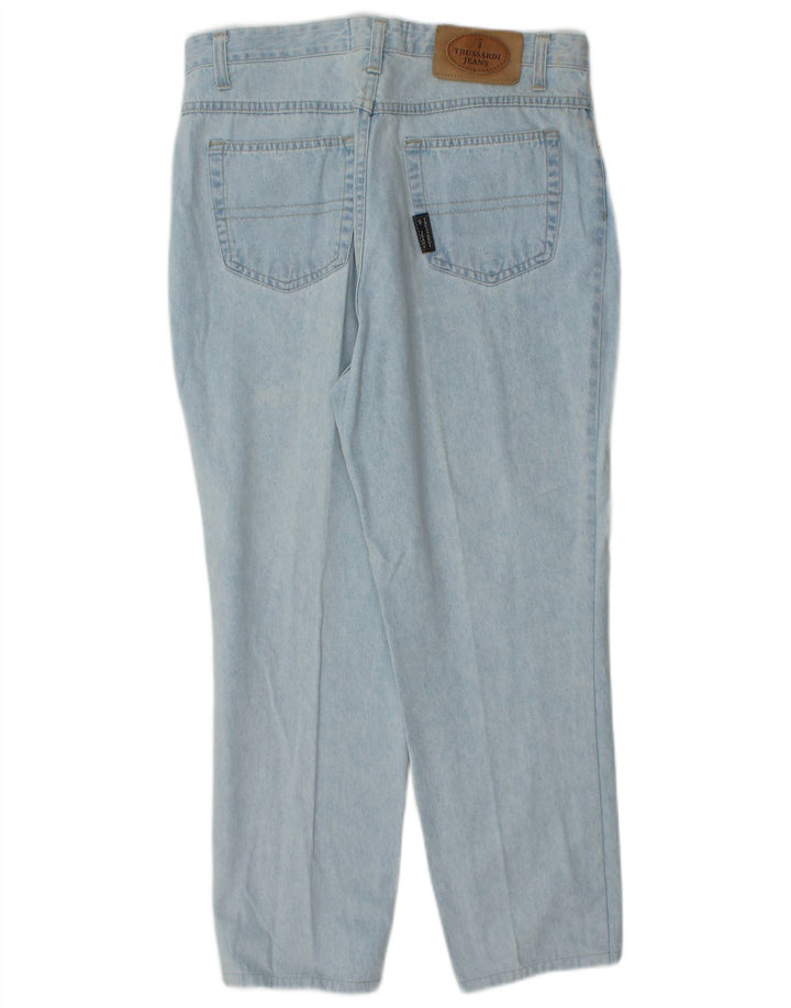 Trussardi Mens Cropped Jeans W34 L25 Blue Cotton