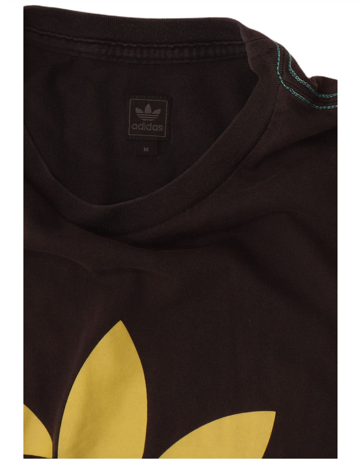 T-shirt grafica da uomo Adidas Top media nera