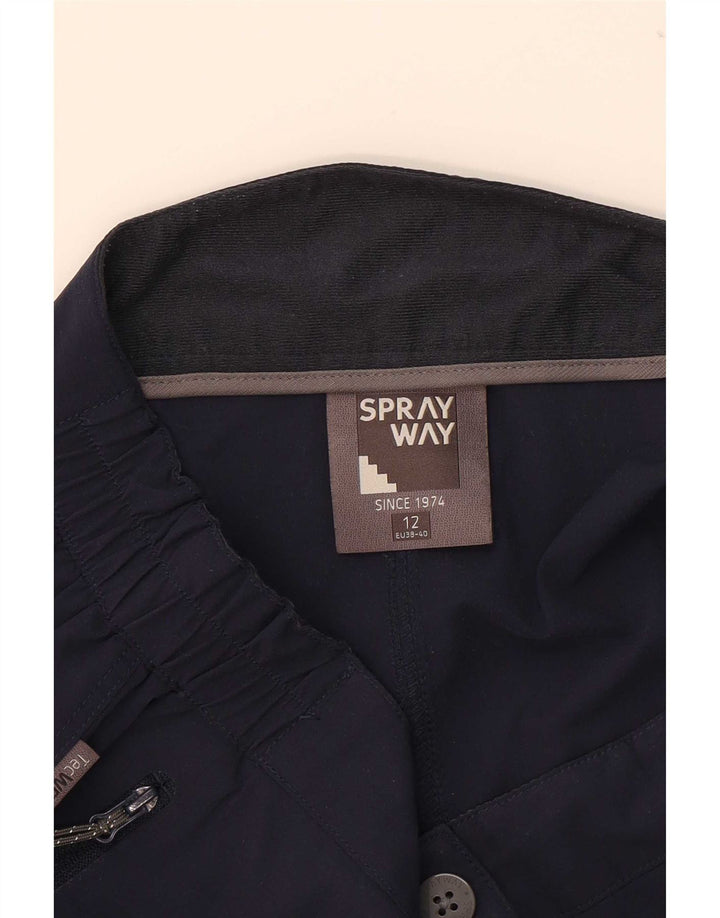 Shorts cargo feminino Sprayway UK 12 médio W32 azul marinho poliamida