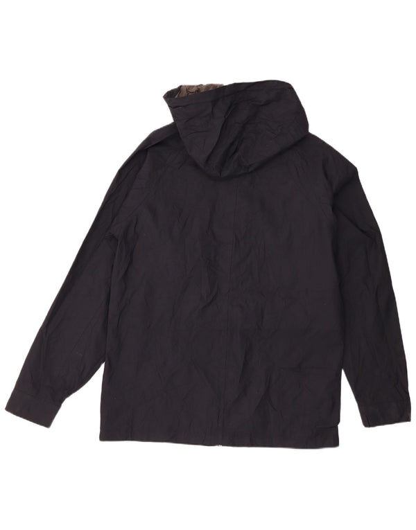 Jack & Jones Regnjakke med hætte til mænd UK 40 Stor marineblå nylon