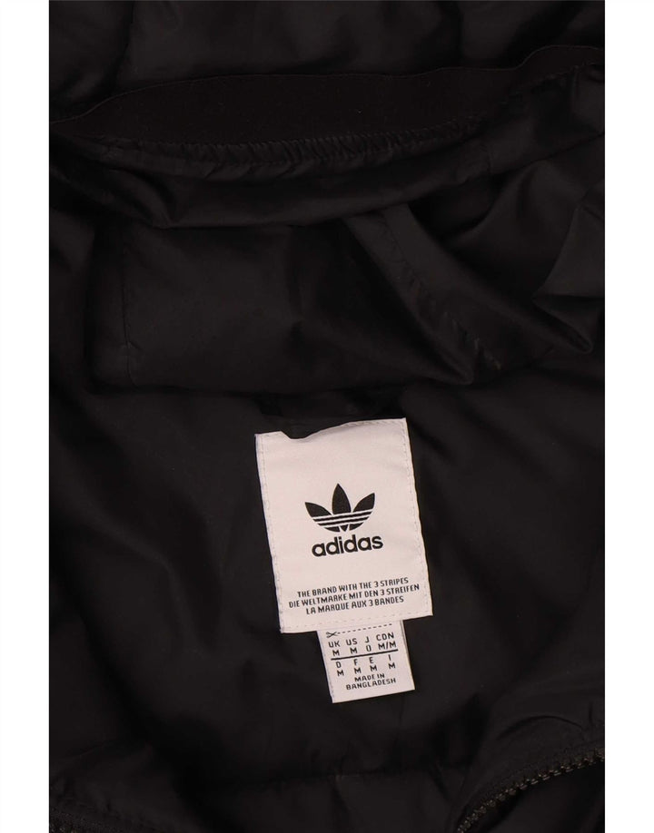 Adidas Herren Kapuzenjacke, mittelgroß, schwarzes Polyester