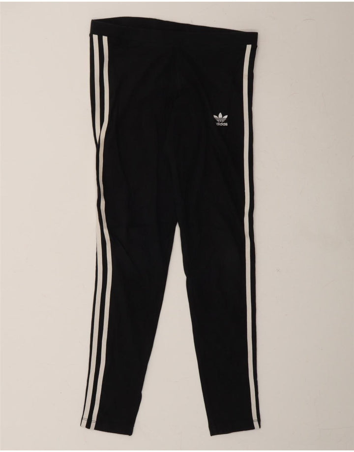 ADIDAS Womens Leggings UK 10 Small  Black Cotton Vintage Adidas and Second-Hand Adidas from Messina Hembry 
