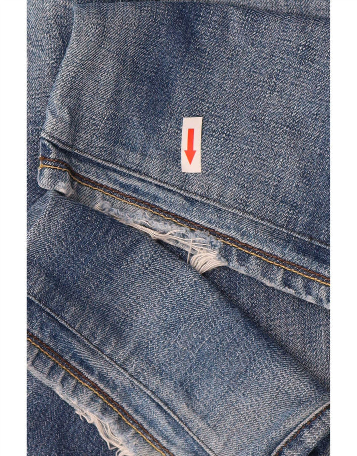 Liu Jo Mens Distressed Straight Jeans W32 L34 Blue Cotton