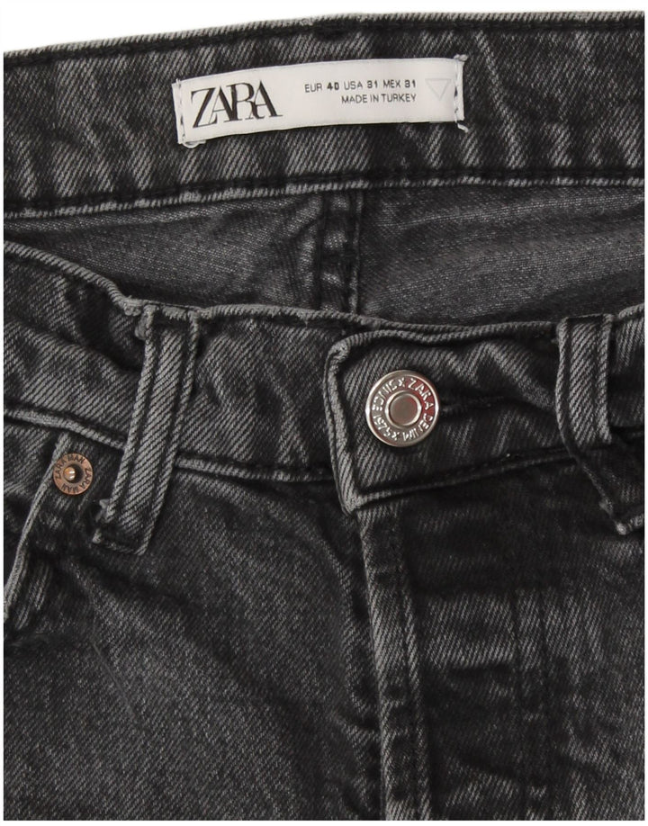 Zara Womens Straight Jeans EU 40 Medium W30 L27 Grey Cotton