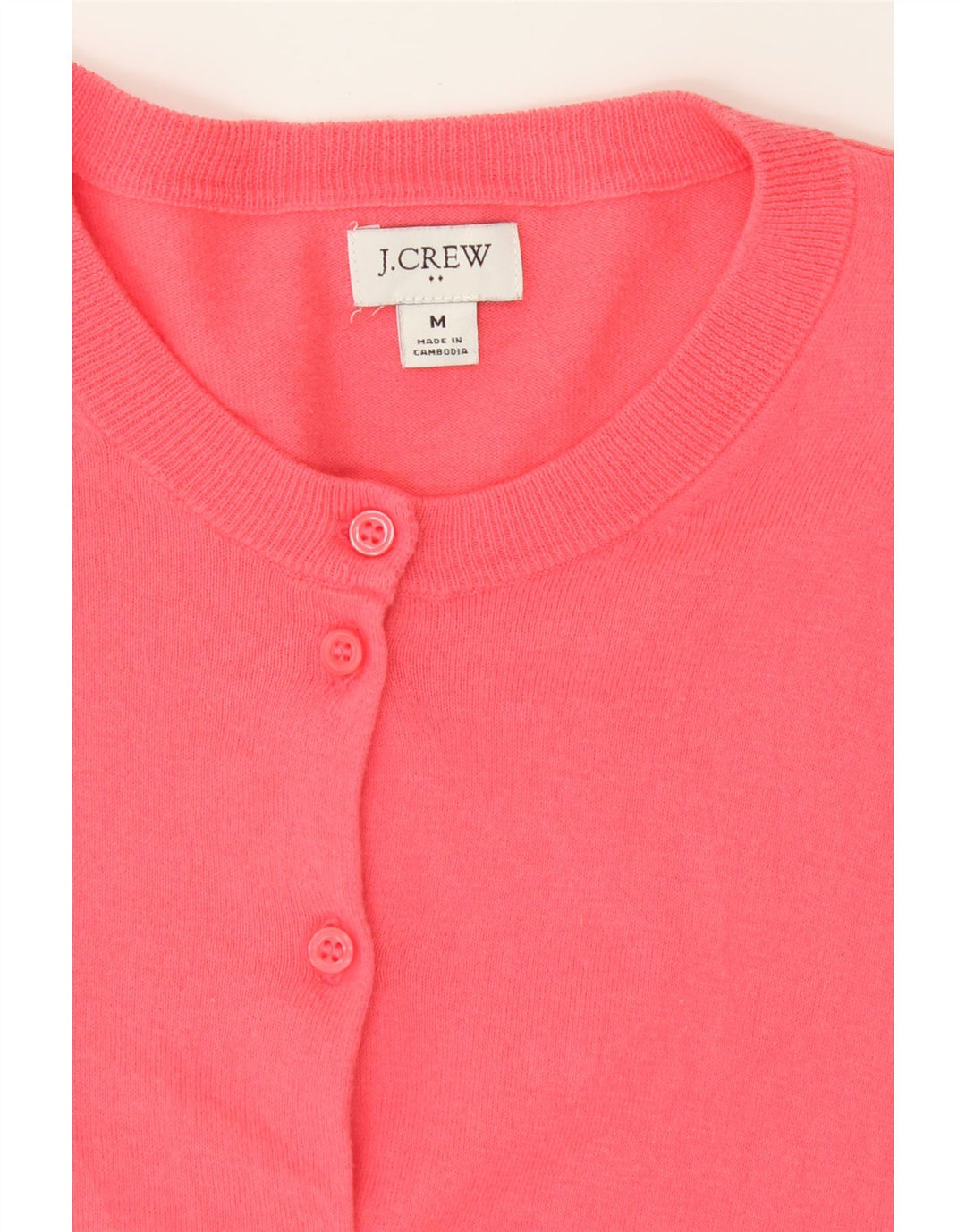 J. CREW Womens Oversized Cardigan Sweater UK 14 Medium Pink Cotton Vintage J. Crew and Second-Hand J. Crew from Messina Hembry 
