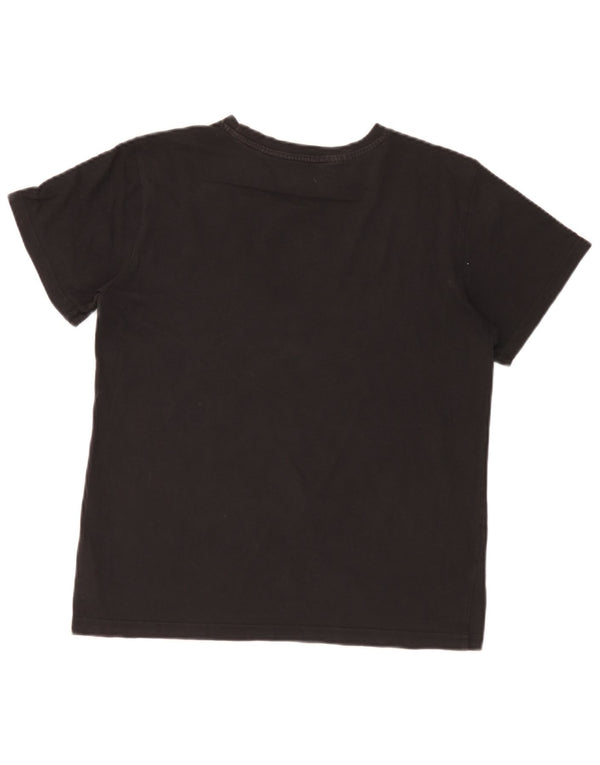 Γραφικό T-Shirt Adidas Boys Top 14-15 ετών Μαύρο βαμβακερό