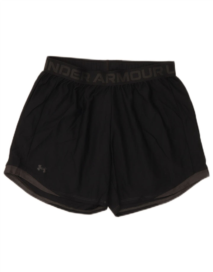 Under Armour Womens Graphic Sport Shorts UK 10 Small Black Polyester