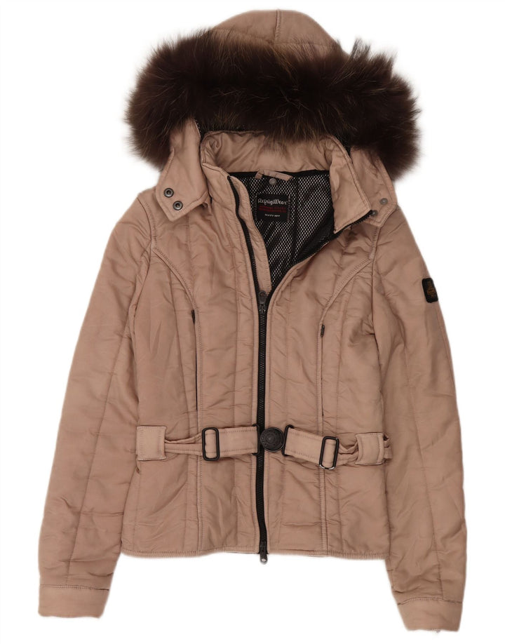 Refrigiwear Chaqueta acolchada con capucha para mujer UK 10 Small Beige Poliamida