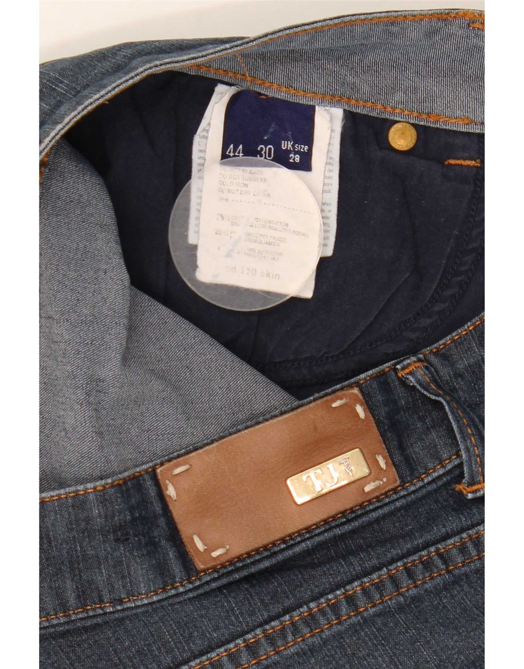 Trussardi Womens Slim Jeans W28 L28 Blue Cotton