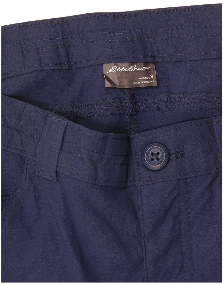 EDDIE BAUER Womens Straight Capri Trousers US 8 Medium W32 L20 Navy Blue