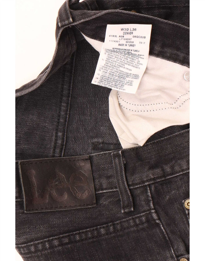 Lee Mens Denver Bootcut Jeans W33 L36 Algodão Preto