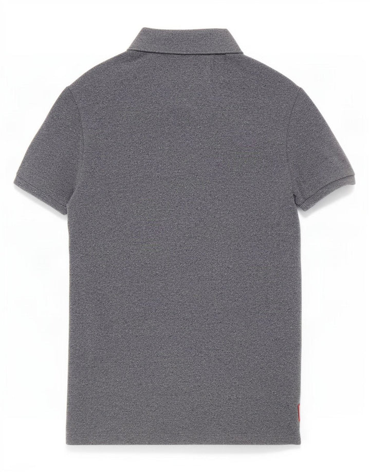 Superdry Mens Classic Fit Polo Shirt Medium Blue Flecked Cotton