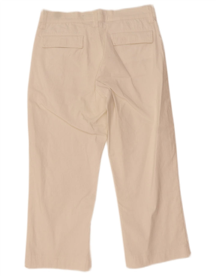 Rifle Womens Straight Capri Trousers W30 L20 White Polyamide
