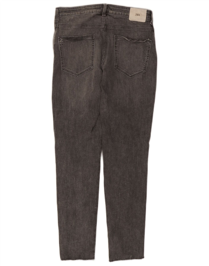 Zara Jeans Slim para Mujer EU 42 Large W32 L28 Gris