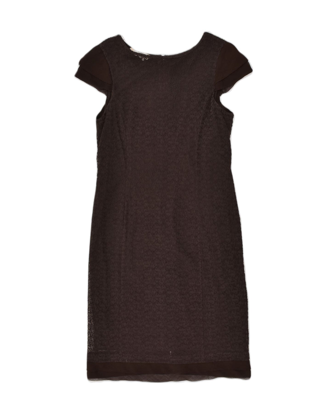 MARINA RINALDI Womens Lace Shift Dress Size 21 Small Brown Polyamide | Vintage Marina Rinaldi | Thrift | Second-Hand Marina Rinaldi | Used Clothing | Messina Hembry 