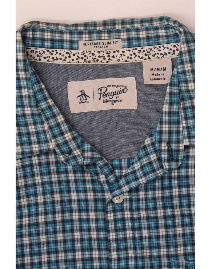 Ανδρικό πουκάμισο Penguin Heritage Slim Fit Medium Blue Check