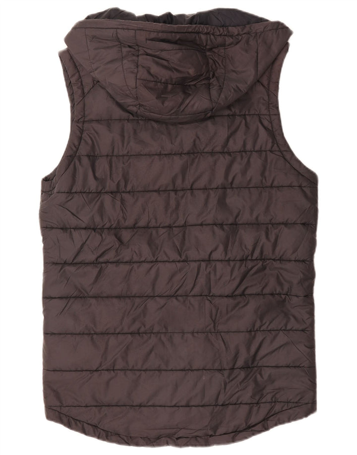 Nike Mens Hooded Padded Gilet UK 36 Small Black Polyester