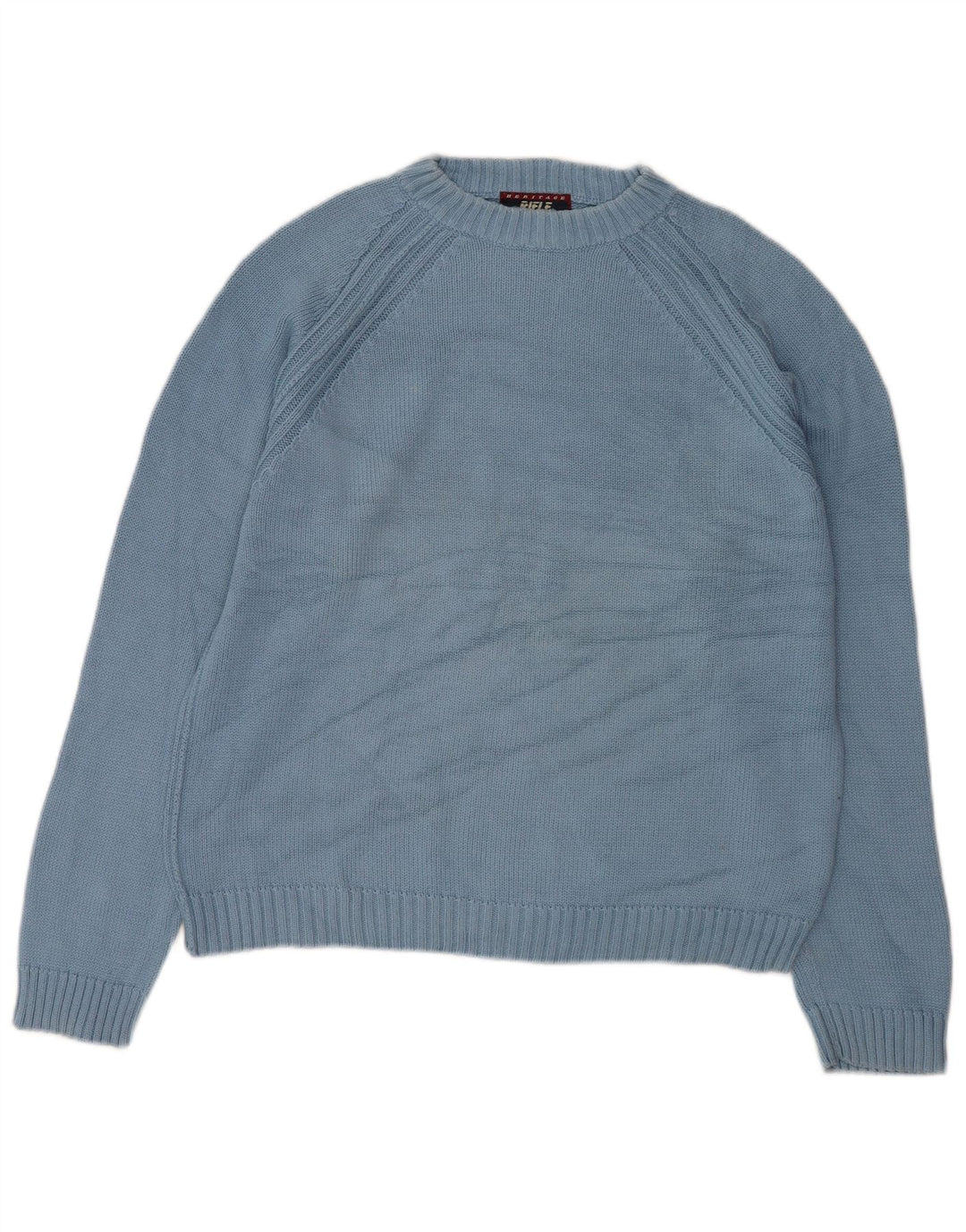 Rifle Mens Crew Neck Jumper Sweater XL Blue Cotton
