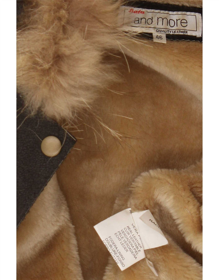 Bata and More Γυναικείο Shearling Jacket IT 46 Large Brown Δερμάτινο