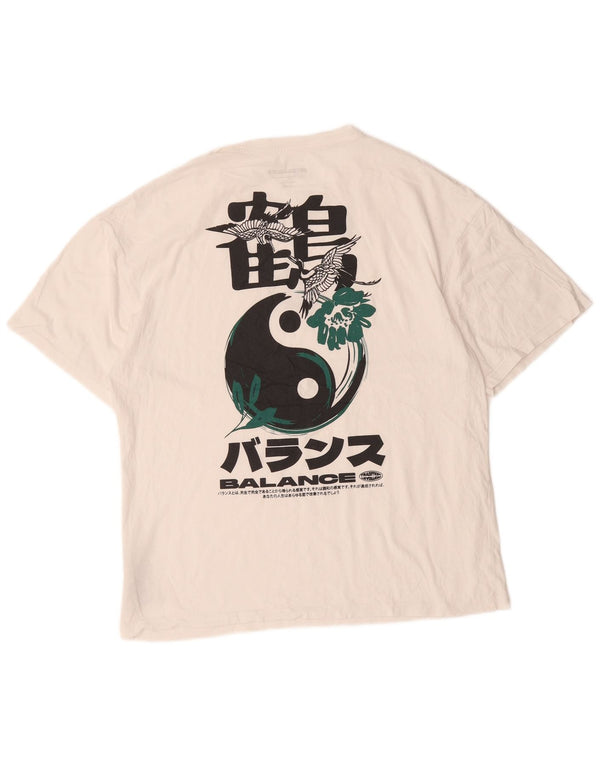 Jack & Jones T-Shirt Graphique Homme Blanc Moyen Coton