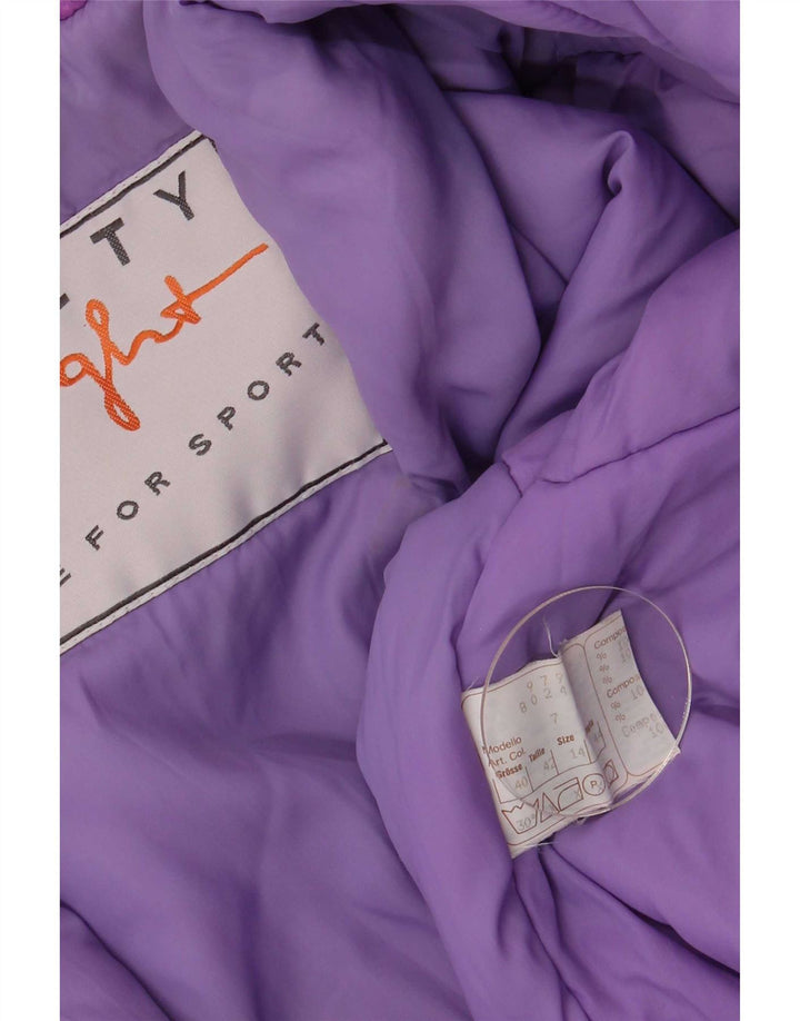 Ninety Eight Womens Ski Jumpsuit UK 14 Medium Purple Colourblock Retro