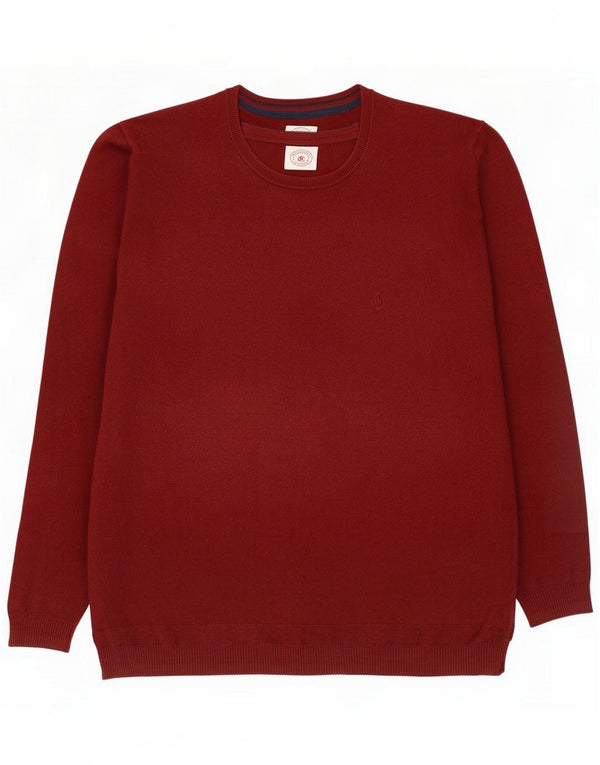 Fat Face Pull col rond pour homme 3XL Coton bordeaux