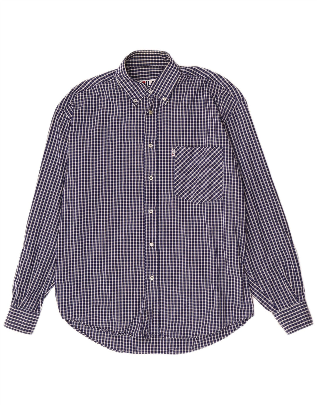 Fila Chemise Regular Fit Homme Bleu Marine Moyen Vichy Coton