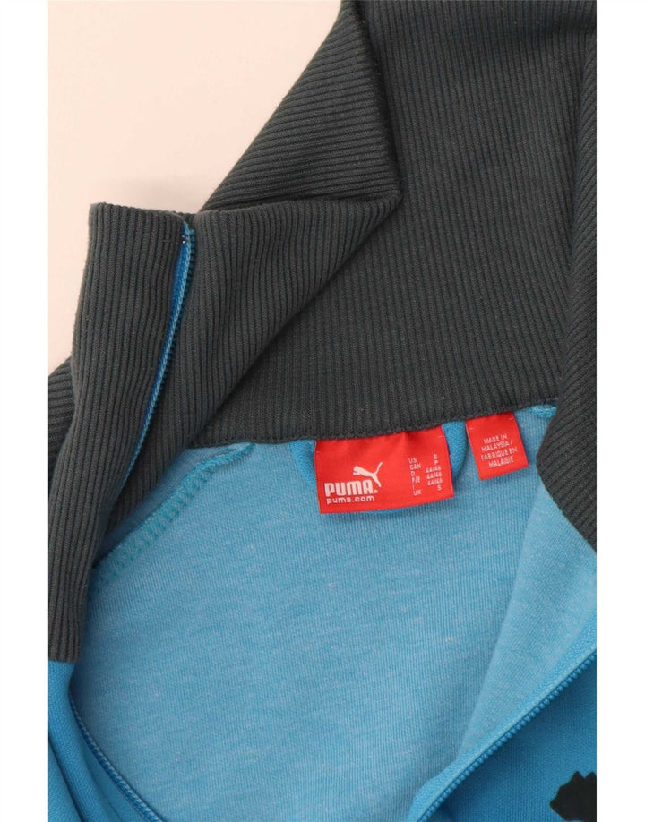 Puma Mens Graphic Tracksuit Top Jacket Pequeno Azul Colorblock Poliéster