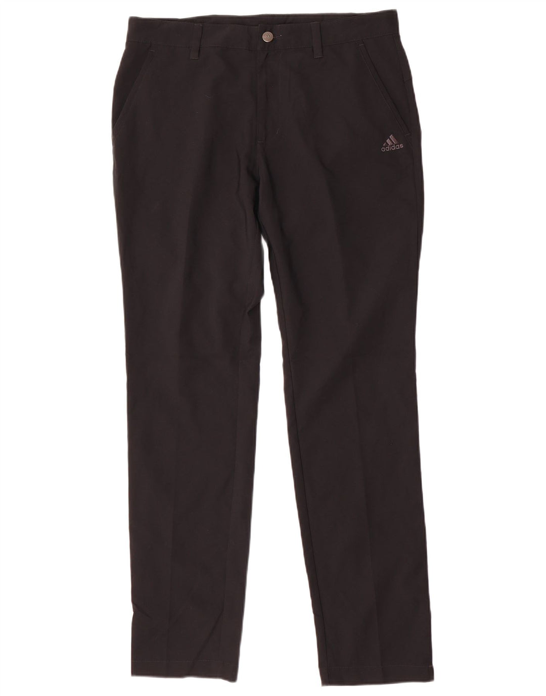Adidas Mens Slim Chino Trousers W32 L32 Black Polyester