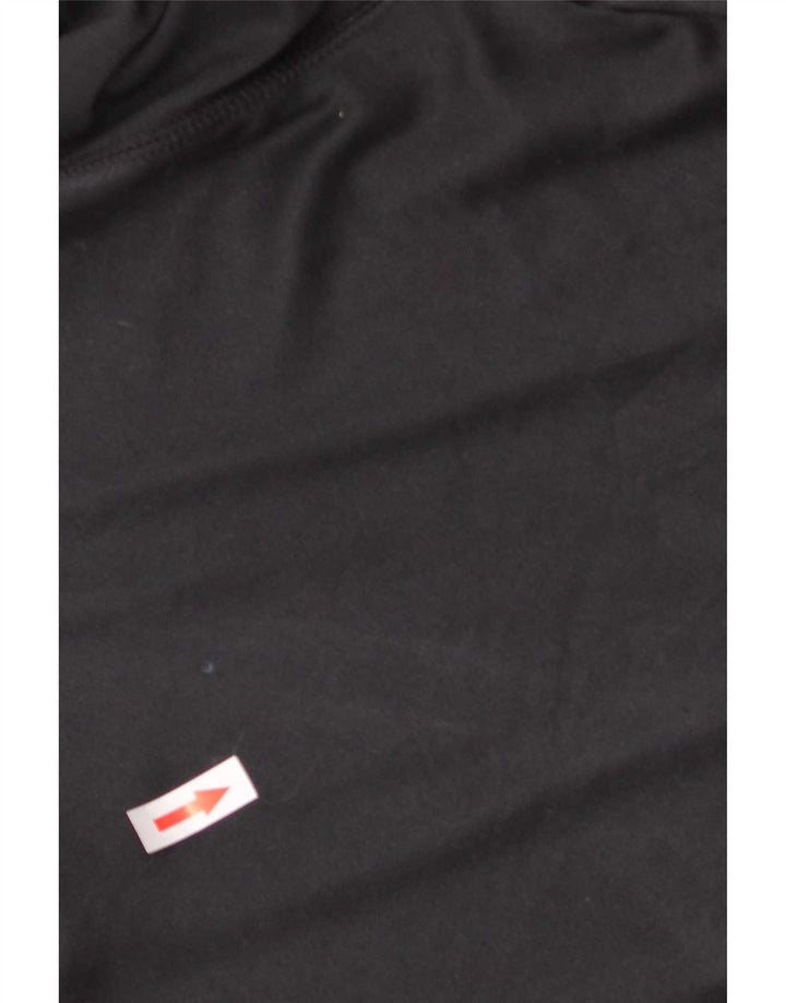 Tommy Hilfiger Uomo Top con zip e collo a maniche lunghe Large Nero Poliestere