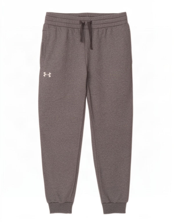Calça de treino masculina Under Armour joggers algodão manchado cinza médio