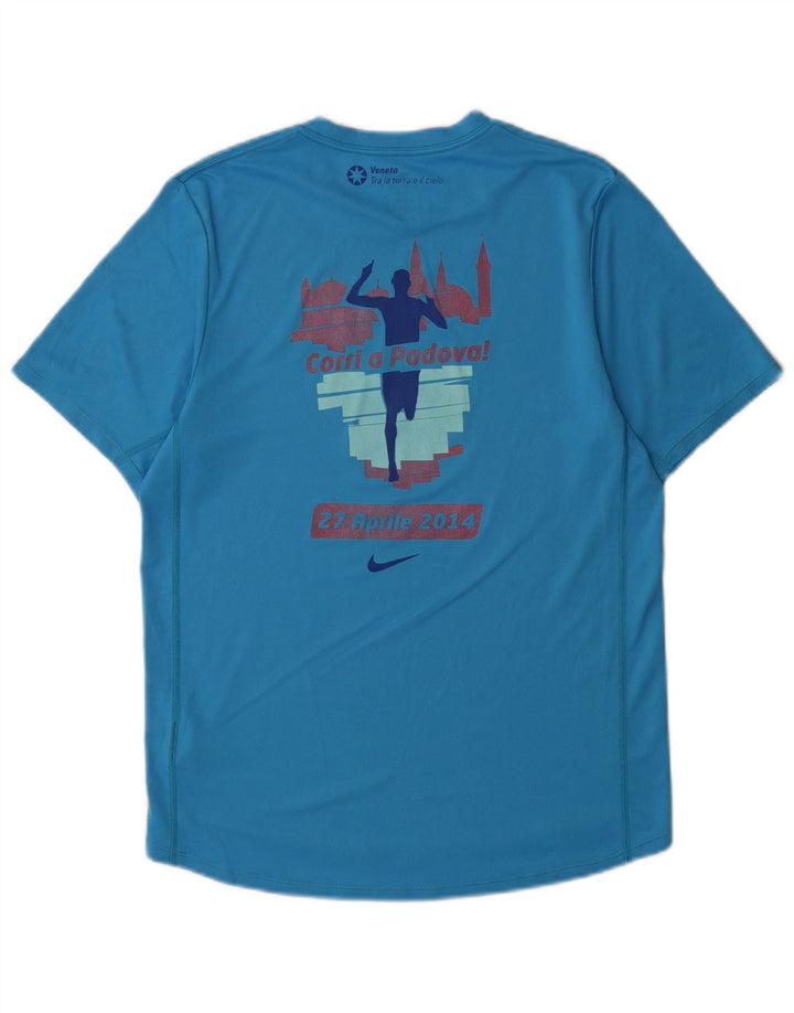 Μπλουζάκι Nike ανδρικό Dri Fit γραφικό μπλουζάκι, μικρό μπλε