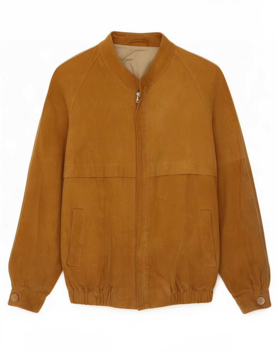 Vintage herre ruskind bomberjakke UK 36 Small Beige