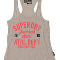Superdry Herren-Weste mit Grafik, klein, grau geflecktes Polyester